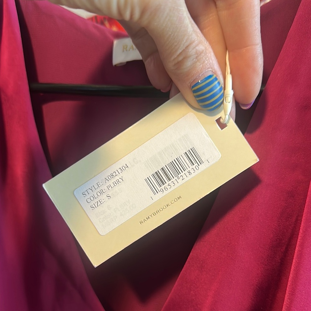 RAMY BROOK Rori Smocked Mini Dress In Plumberry - Picture 6 of 9